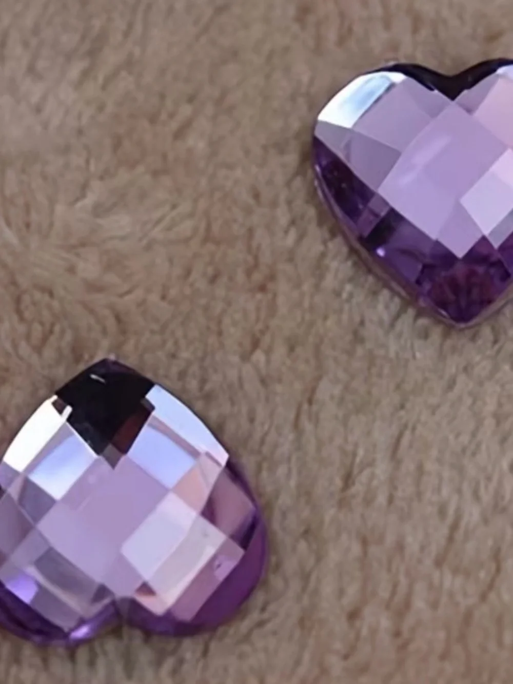Assorted Faceted Heart Rhinestones - Multicolor Pack